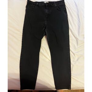 Everlane The Curvy Authentic Stretch High-Rise Skinny Jean, 35 ankle in black